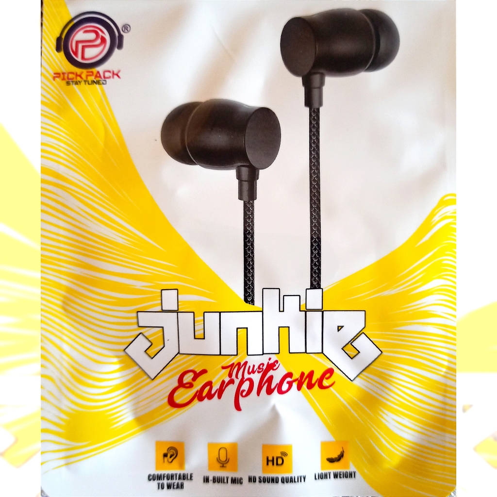 Pickpack junkie music earphone
